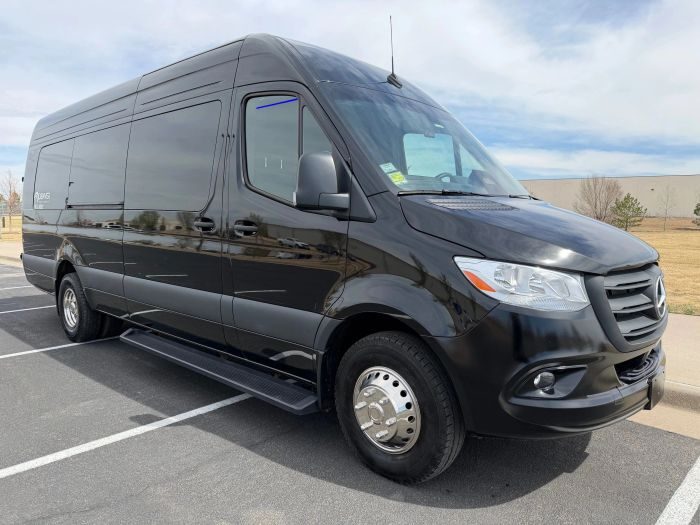 Black Mercedes Sprinter – Fort Lupton limo service