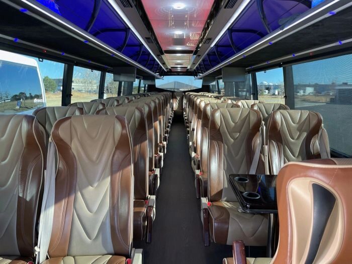 Charter coach interior – Fort Lupton limo service