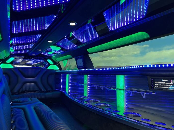 Stretch limo with LED bar – Fort Lupton limo service